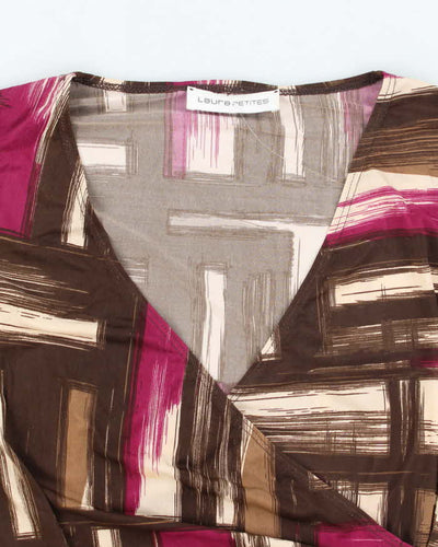 Y2k 00s Laura Petites Pattern Top - XS