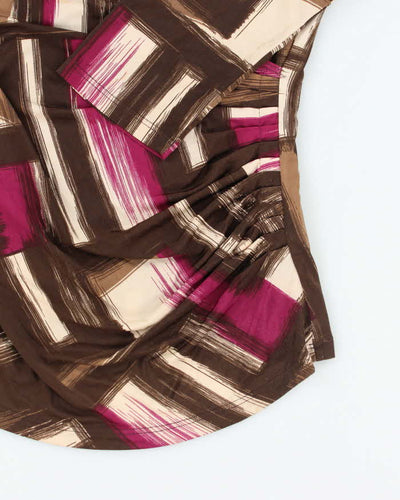 Y2k 00s Laura Petites Pattern Top - XS