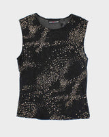 Y2k 00s DKNY Mesh Glitter Top - M