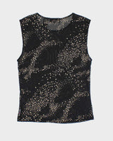 Y2k 00s DKNY Mesh Glitter Top - M