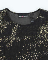 Y2k 00s DKNY Mesh Glitter Top - M