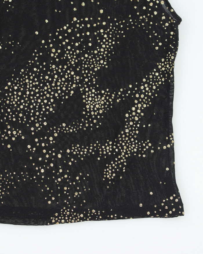 Y2k 00s DKNY Mesh Glitter Top - M