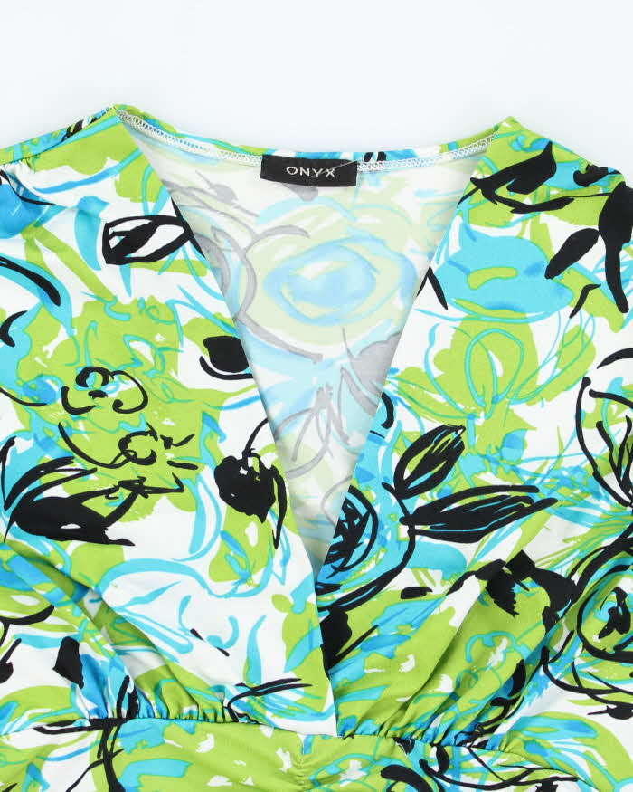 Y2k 00s Onyx Ruched Top - S