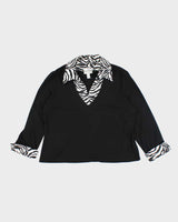 Vintage 90s Joseph Ribkoff Zebra Print Top - XL