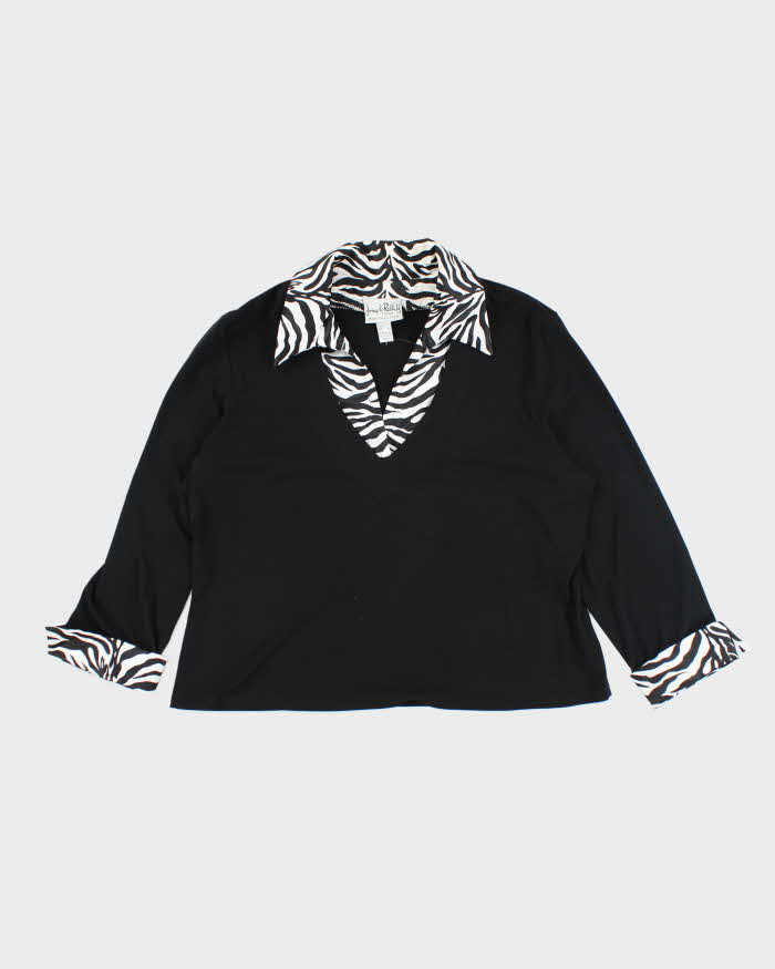 Vintage 90s Joseph Ribkoff Zebra Print Top - XL