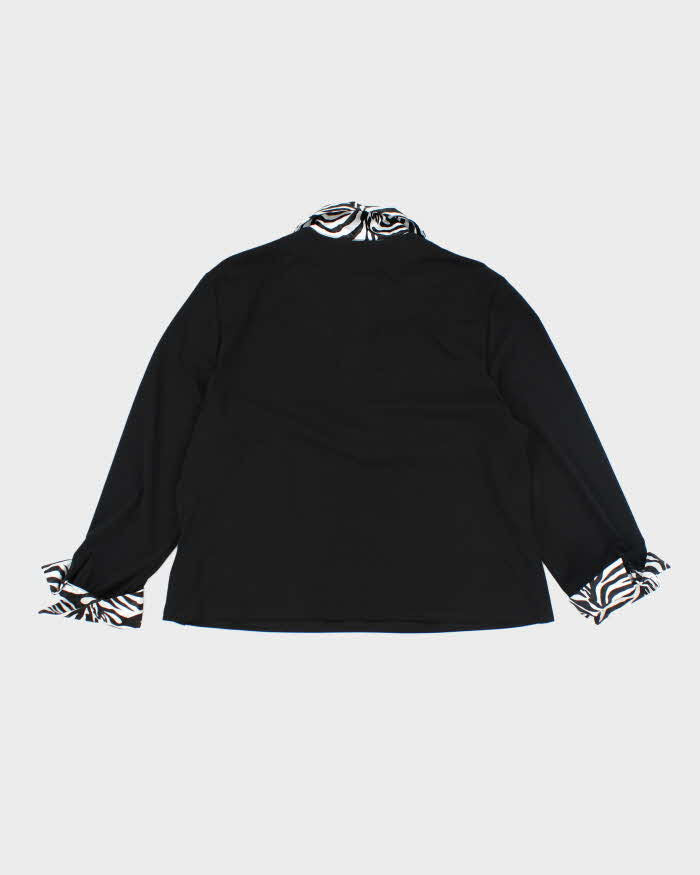 Vintage 90s Joseph Ribkoff Zebra Print Top - XL