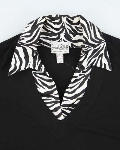 Vintage 90s Joseph Ribkoff Zebra Print Top - XL