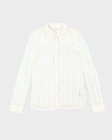 Y2k 00s Guess White Mesh Blouse - S