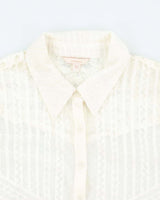 Y2k 00s Guess White Mesh Blouse - S