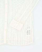Y2k 00s Guess White Mesh Blouse - S