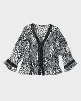 Y2k 00s Violet &amp; Claire Pattern Mesh Blouse - XL