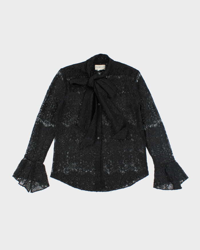 Ralph Lauren Lace Tie Neck Blouse - S