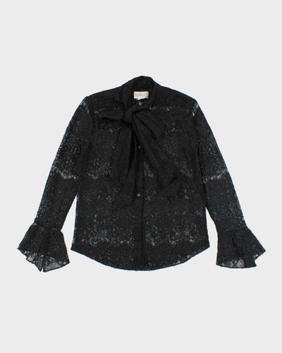 Ralph Lauren Lace Tie Neck Blouse - S