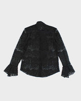Ralph Lauren Lace Tie Neck Blouse - S