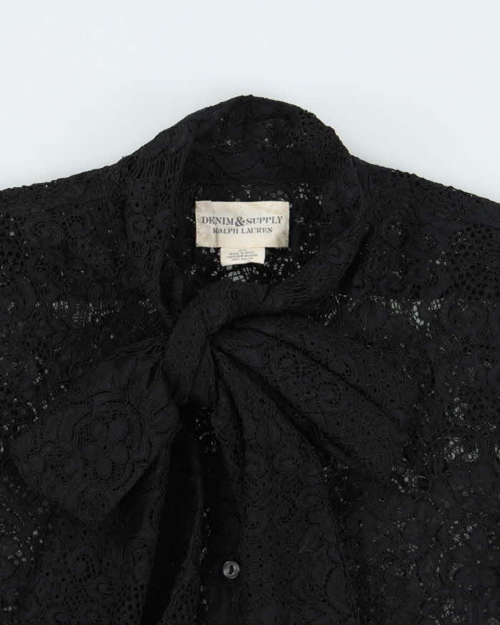 Ralph Lauren Lace Tie Neck Blouse - S