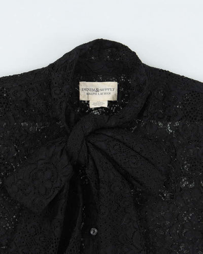 Ralph Lauren Lace Tie Neck Blouse - S