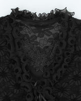 Vintage 90s Cami &amp; Lace Long Sleeve Ruffle Blouse - M