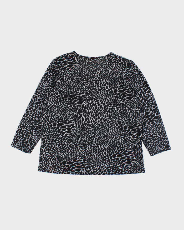 Y2k 00s Alia Pattern Long Sleeve Top - M