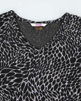 Y2k 00s Alia Pattern Long Sleeve Top - M