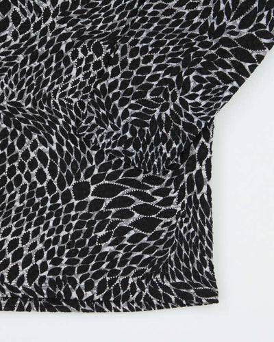 Y2k 00s Alia Pattern Long Sleeve Top - M