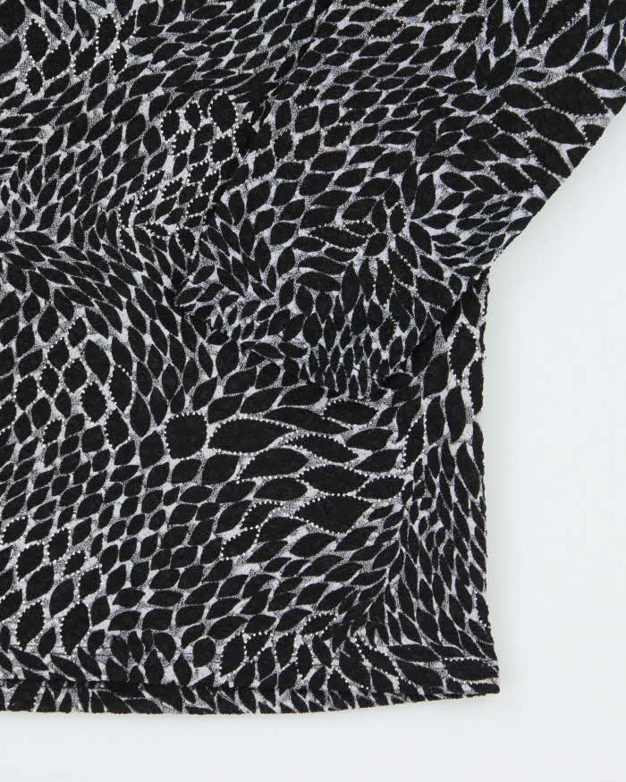 Y2k 00s Alia Pattern Long Sleeve Top - M