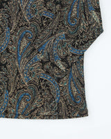 Vintage 90s Brittany Black Paisley Pattern Top - L