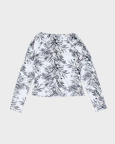 Y2k 00s Guess Floral Long Sleeve Top - M