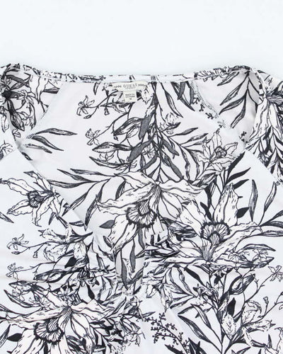 Y2k 00s Guess Floral Long Sleeve Top - M