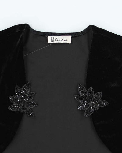 Vintage 90s M Studio Velvet Bolero - M