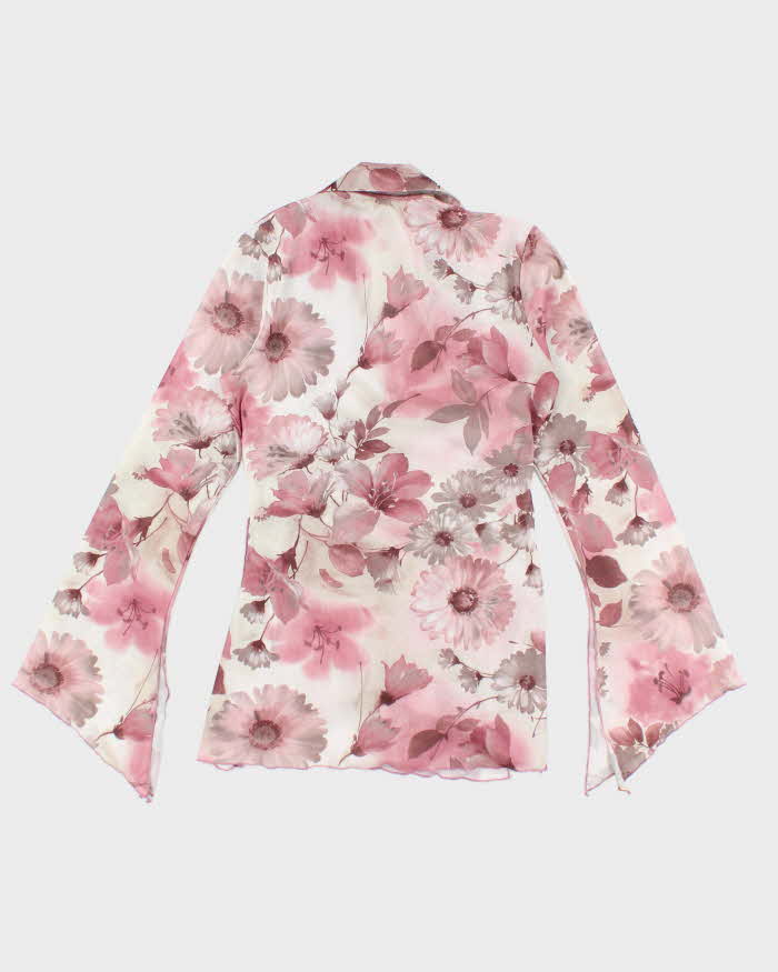 Y2k 00s Suzy Pink Floral Top - M