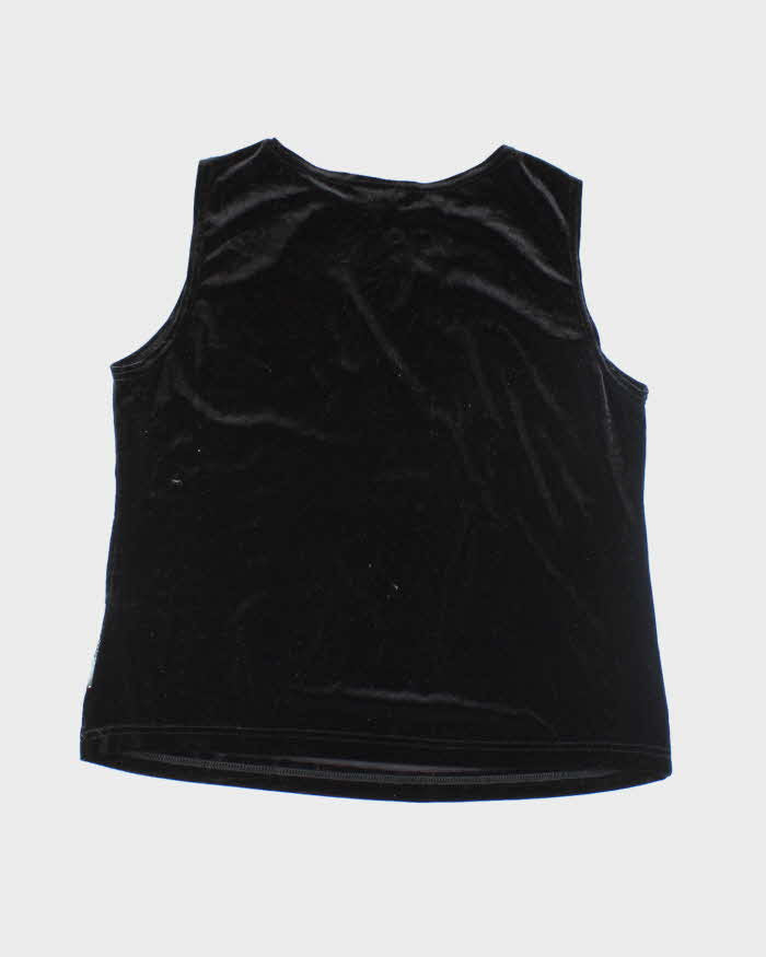 Vintage 90s Carroll Reed Velvet Sleeveless Top - L