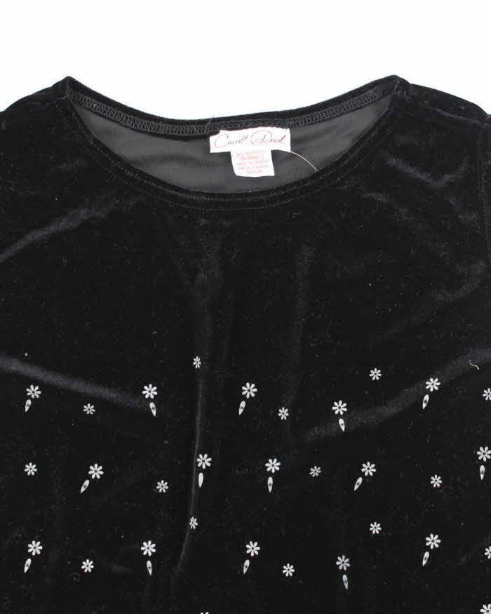 Vintage 90s Carroll Reed Velvet Sleeveless Top - L
