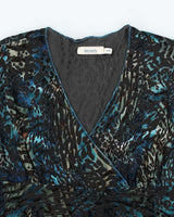 Y2k 00s Ricki's Velvet Animal Print Top - M