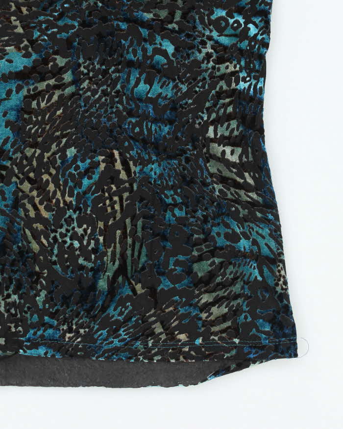 Y2k 00s Ricki's Velvet Animal Print Top - M