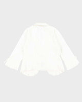 Vintage Anthea Crawford Ruffle Tie-Up Blouse - M