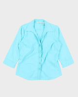 Vintage 90s Quizz Again Blue Blouse - S