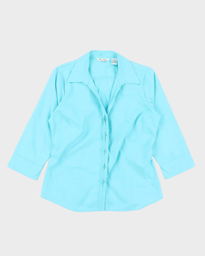 Vintage 90s Quizz Again Blue Blouse - S