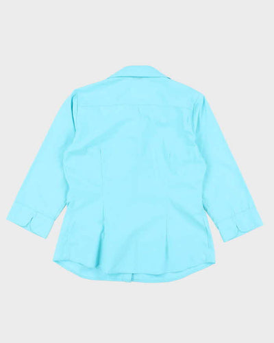 Vintage 90s Quizz Again Blue Blouse - S