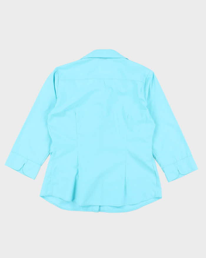 Vintage 90s Quizz Again Blue Blouse - S