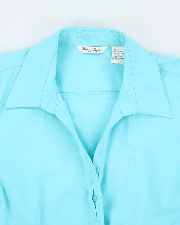 Vintage 90s Quizz Again Blue Blouse - S