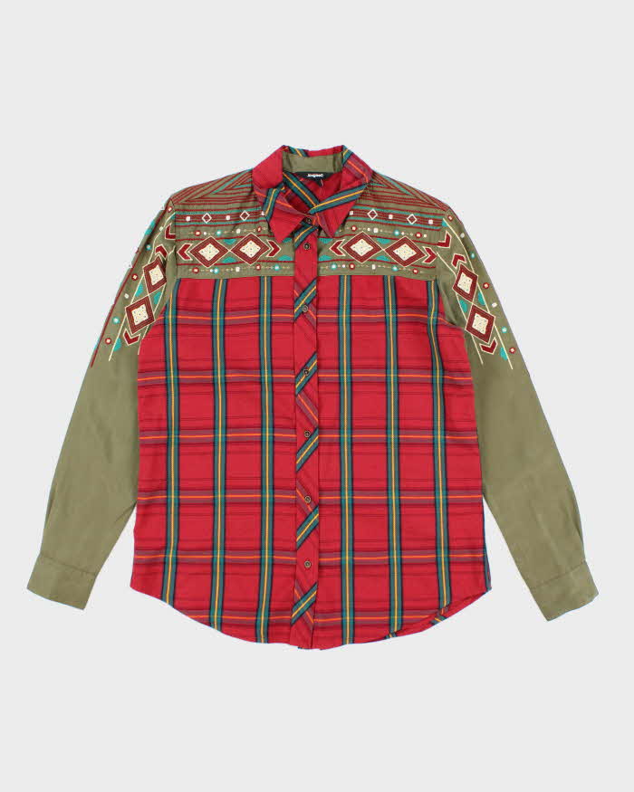 Y2k 00s Desigual Checked Blouse - M