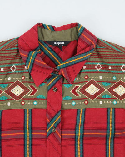 Y2k 00s Desigual Checked Blouse - M