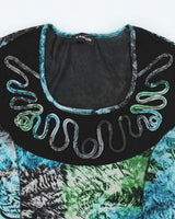 Y2k 00s Taifun Pattern Mesh Top - M