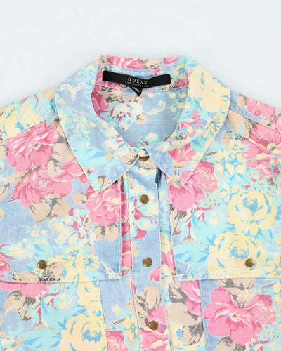 Y2k 00s Guess Floral Long Sleeve Shirt - S