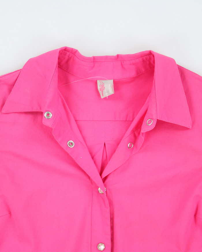 Y2k 00s Red Dragon Pink Shirt - S