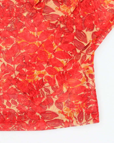 Y2k 00s Mexx Mesh Pattern Long Sleeve Top - L