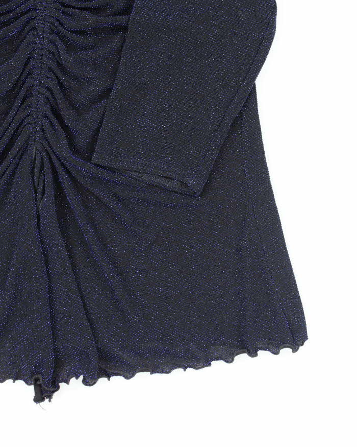 Y2k 00s Tradition Sparkly Ruched Top - L