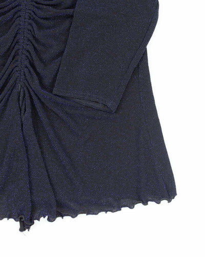 Y2k 00s Tradition Sparkly Ruched Top - L