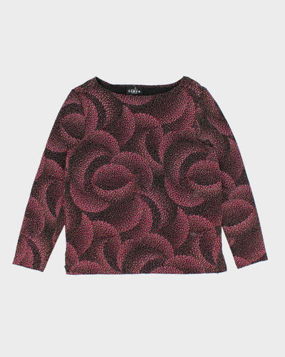 Y2k 00s Libra Sparkly Pattern Top - L