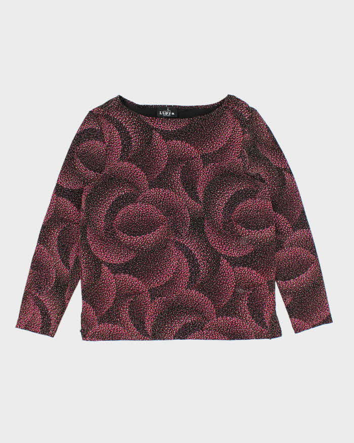 Y2k 00s Libra Sparkly Pattern Top - L